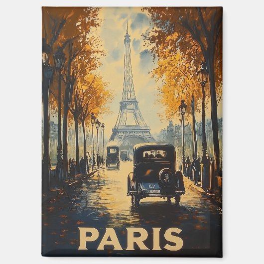 jaren 1930 Parijs Travel Poster Eiffeltoren Magneet (Voorkant)