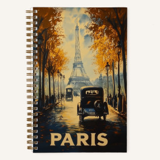  jaren 1930 Parijs Travel Poster Eiffeltoren Notitieboek
