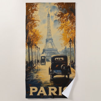  jaren 1930 Parijs Travel Poster Eiffeltoren Strandlaken