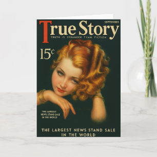  jaren 1930 True Story Magazine Wenskaart Kaart