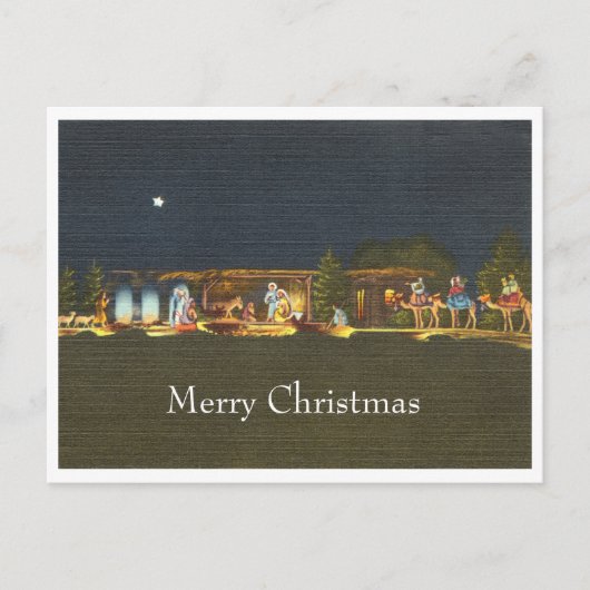  jaren 1940 Geboorte Scène Kerstmis Briefkaart (Voorkant)