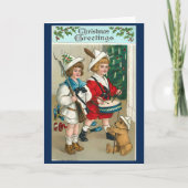  jaren 1940 Kerstboodschap Kaart (Voorkant)