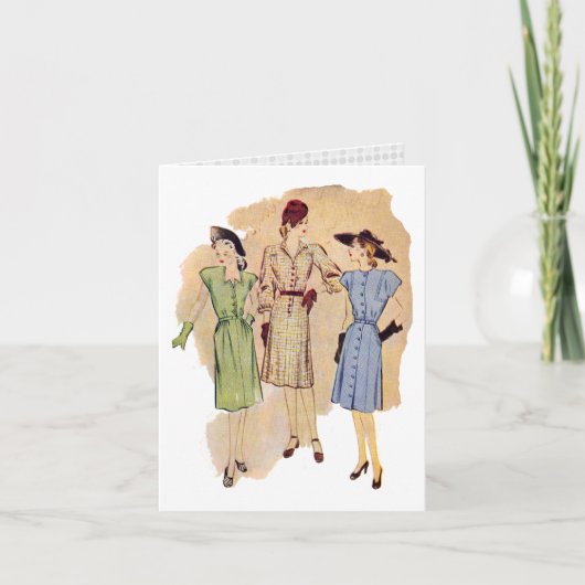  jaren 1940 Mode Kaart (Voorkant)