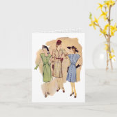  jaren 1940 Mode Kaart (Gele Bloem)