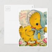  jaren 1940 Pasen Groeten Baby Chick Feestdagenkaart (Voorkant / Achterkant)