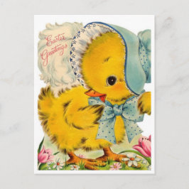 jaren 1940 Pasen Groeten Baby Chick Feestdagenkaart