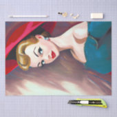  jaren 1940's 1950's Woman Decoupage Tissuepapier (Craft)