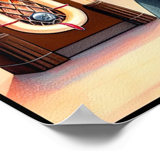  jaren 1950 Dance Party Poster (Hoek)