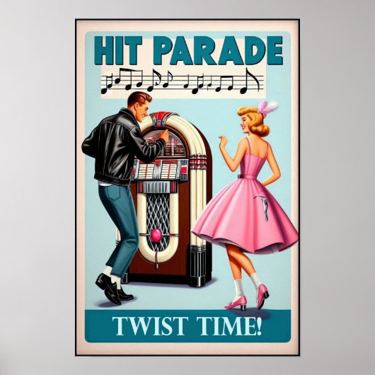  jaren 1950 Dance Party Poster (Voorkant)