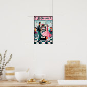  jaren 1950 Dance Party Poster (Keuken)