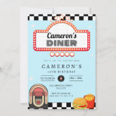 jaren 1950 Diner Retro Verjaardag Sock Hop Kaart (Voorkant)