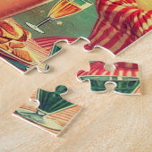  jaren 1950 Feestillustratie Legpuzzel (Zijkant)