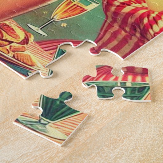  jaren 1950 Feestillustratie Legpuzzel (Zijkant)