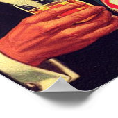  jaren 1950 Feestillustratie Poster (Hoek)