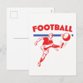  jaren 1950 Football speler Feestdagenkaart (Voorkant / Achterkant)