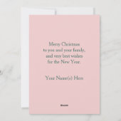  jaren 1950 Roze Kerstmeisje Custom Christmas Feestdagenkaart (Achterkant)