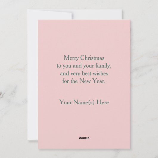  jaren 1950 Roze Kerstmeisje Custom Christmas Feestdagenkaart (Achterkant)