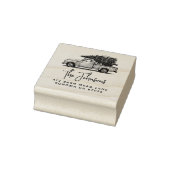  jaren 1950 Truck & Tree Country Kerstadres Rubberstempel (Stempel)