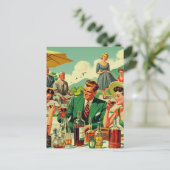  jaren 1950 Volksillusie Briefkaart (Staand voorkant)