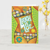  jaren 1960 Bikini Go-Go Retro Verjaardag Kaart (Gele Bloem)