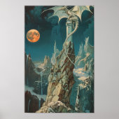 jaren 1970 Dark Fantasy Book Hoesje Poster Art P (Voorkant)