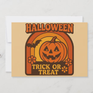 jaren 1970 Trick or treat Halloween Kaart