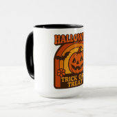  jaren 1970 Trick or treat Halloween Mok (Voorkant links)