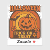  jaren 1970 Trick or treat Halloween Sticker (Vel)