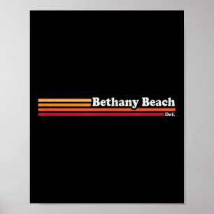 jaren 1980 Graphic Style Bethany Beach Delaware Poster