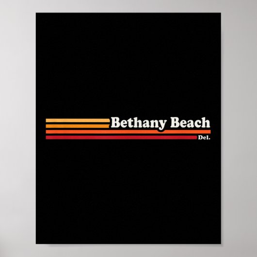 jaren 1980 Graphic Style Bethany Beach Delaware Poster (Voorkant)