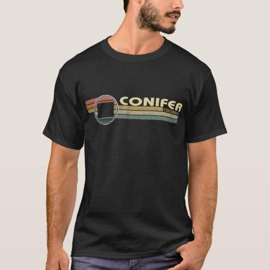 jaren 1980 Style CONIFER, CO T-shirt (Voorkant)
