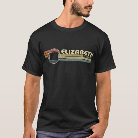  jaren 1980 Style ELIZABETH, CO T-shirt (Voorkant)