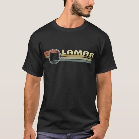 jaren 1980 Style LAMAR, CO T-shirt (Voorkant)