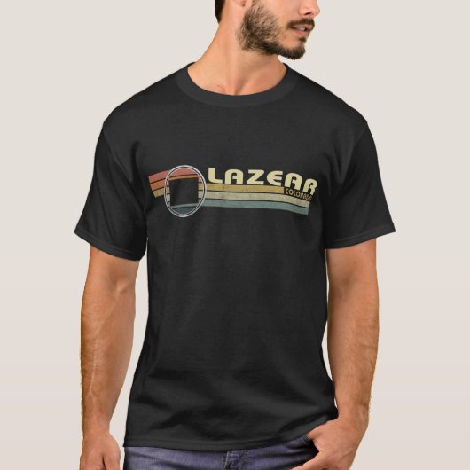  jaren 1980 Style LAZEAR, CO T-shirt (Voorkant)