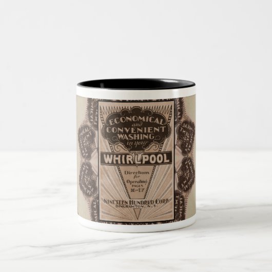  JAREN '20 ART DECO BROCHURE HOESJE TWEEKLEURIGE KOFFIEMOK (Center)