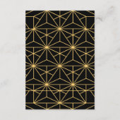  jaren '20 Art Deco bruiloft gastinformatie Informatiekaartje (Achterkant)