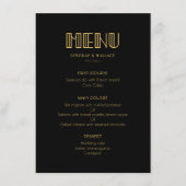 jaren '20 Art Deco eenvoudige bruiloft Menu (Voorkant)