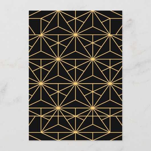 jaren '20 Art Deco eenvoudige bruiloft Menu (Achterkant)