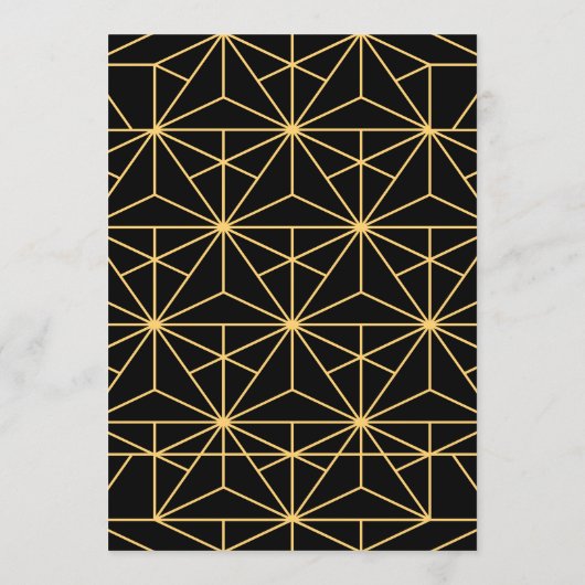 jaren '20 Art Deco eenvoudige bruiloft Programmakaart (Achterkant)