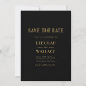 jaren '20 Art Deco eenvoudige bruiloft Save The Date (Voorkant)