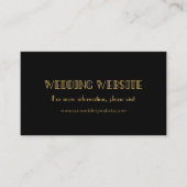  jaren '20 Art Deco eenvoudige bruiloft website ka Informatiekaartje (Voorkant)