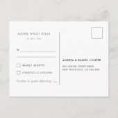  jaren '20 art deco eenvoudige RSVP Briefkaart (Achterkant)