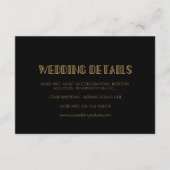 jaren '20 Art Deco eenvoudige trouwgegevens kaart (Voorkant)