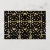 jaren '20 Art Deco eenvoudige trouwgegevens kaart (Achterkant)