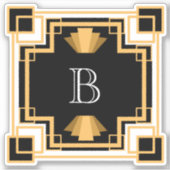 jaren '20 Art Deco Geometrisch Lijst Sticker (Voorkant)