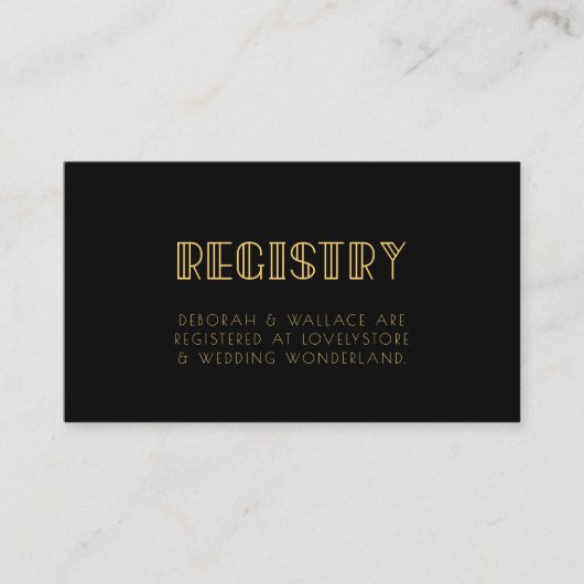 jaren '20 Art Deco trouwregistratiekaart Informatiekaartje (Voorkant)