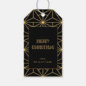  jaren '20 art deco Vrolijk kerstfeest Cadeaulabel (Voorkant)