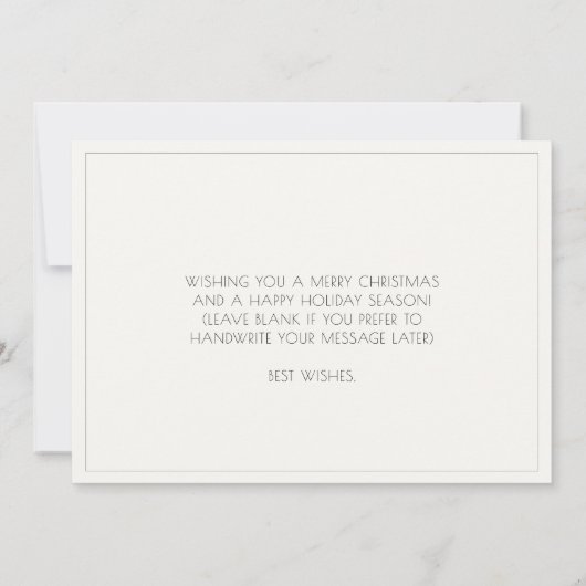  jaren '20 art deco Vrolijke kerstkaart Kaart (Achterkant)