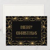  jaren '20 art deco Vrolijke kerstkaart Kaart (Voorkant / Achterkant)