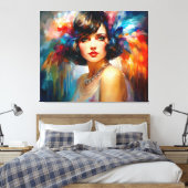 jaren '20 Dame Canvas Afdruk (Insitu (Slaapkamer))